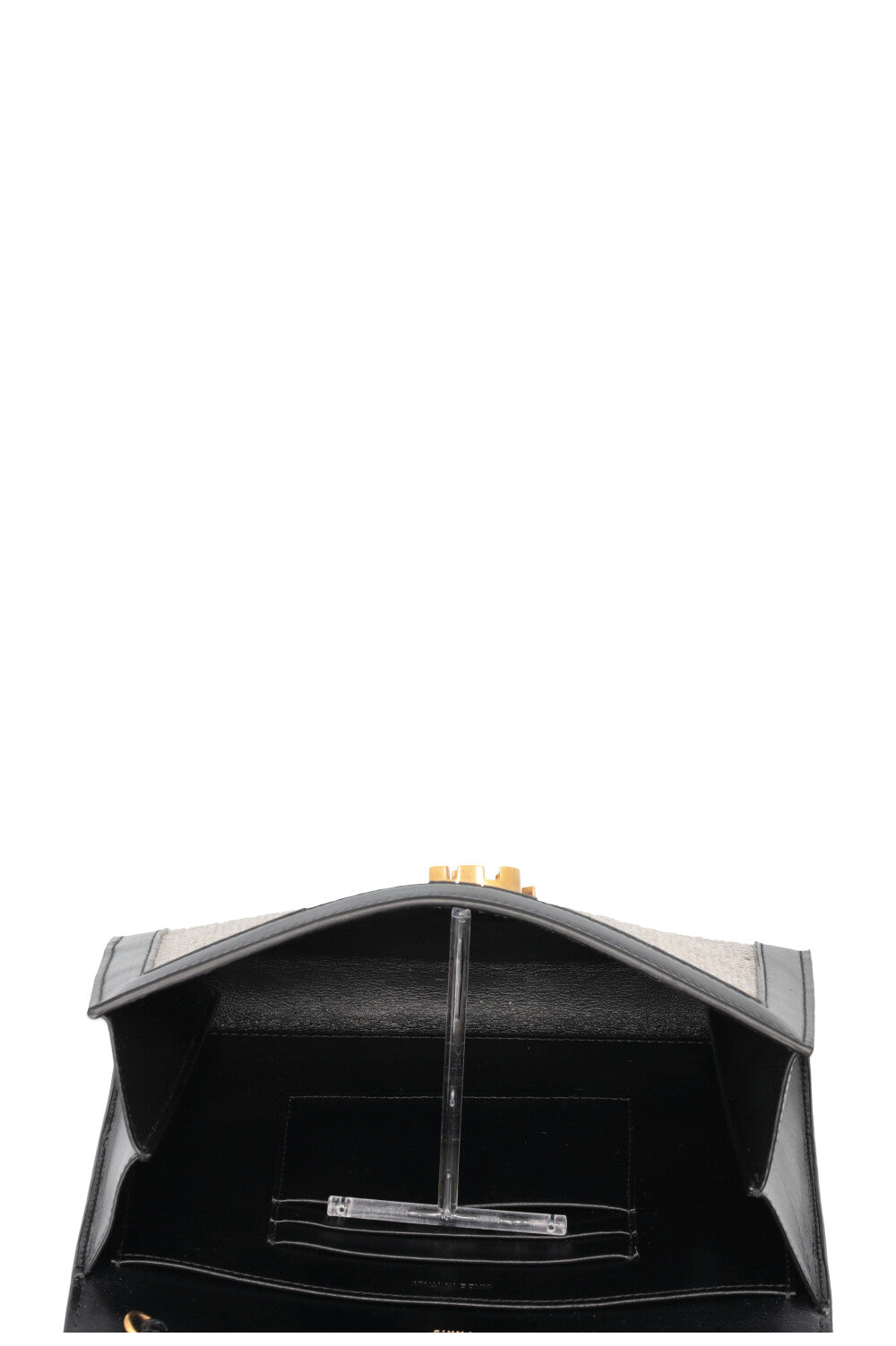 SAINT LAURENT Checkered Cassandra WOC Tweed Black