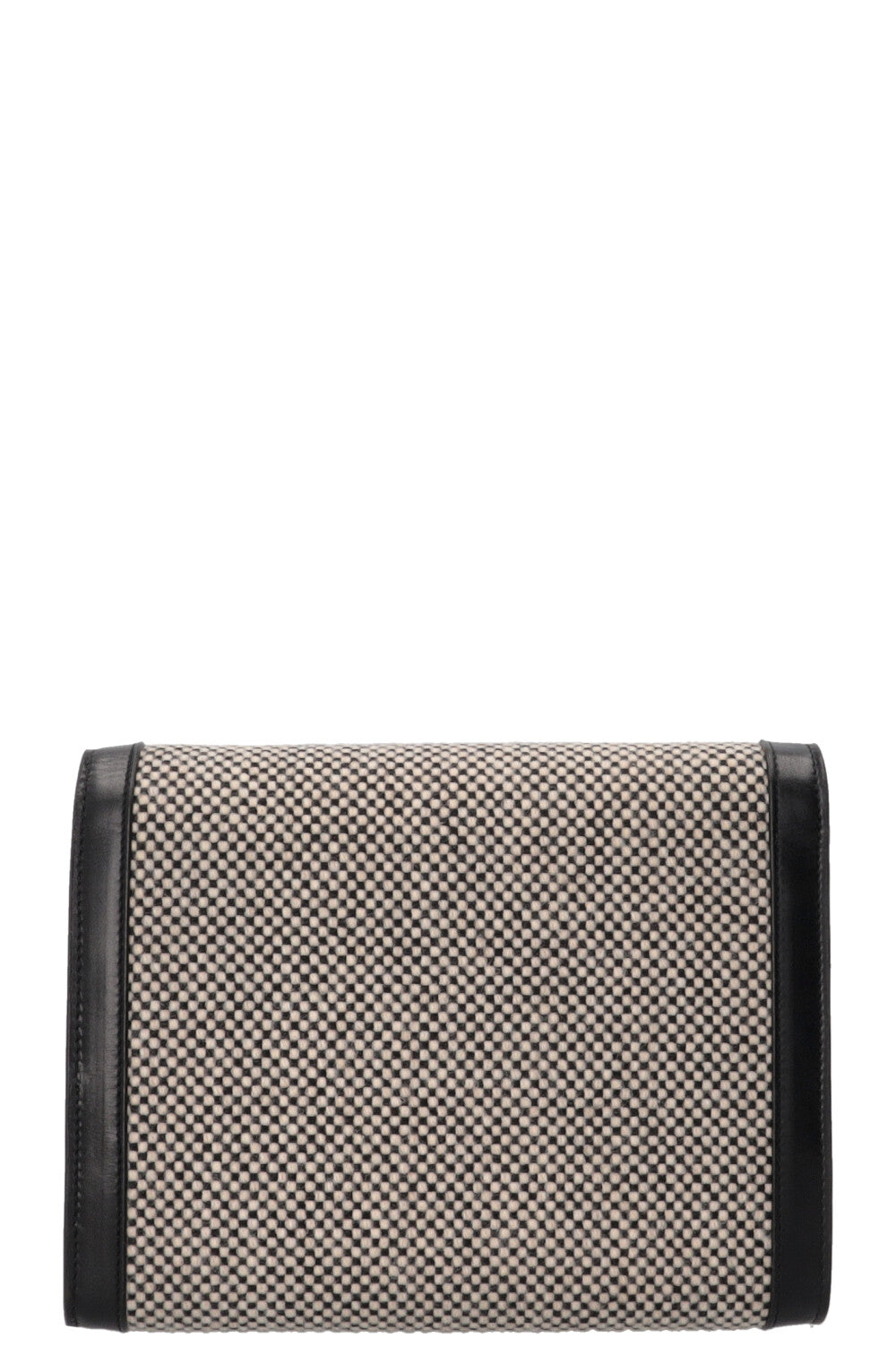 SAINT LAURENT Checkered Cassandra WOC Tweed Black