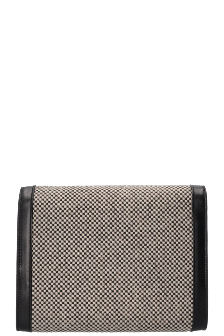 SAINT LAURENT Checkered Cassandra WOC Tweed Black