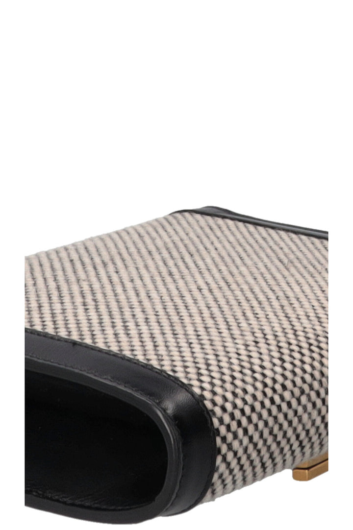 SAINT LAURENT Checkered Cassandra WOC Tweed Black