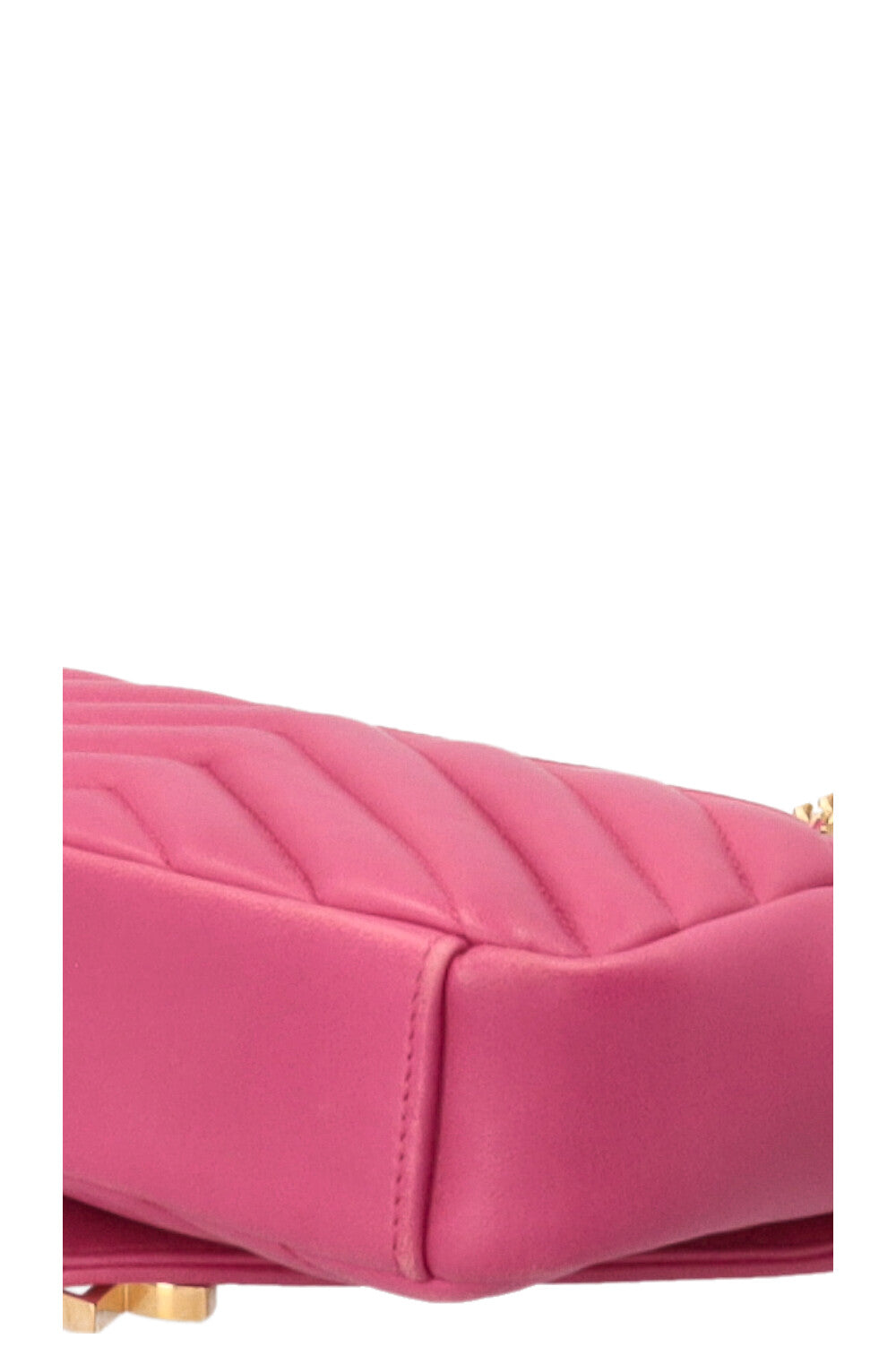 SAINT LAURENT Chevron College Wallet On Chain Pink