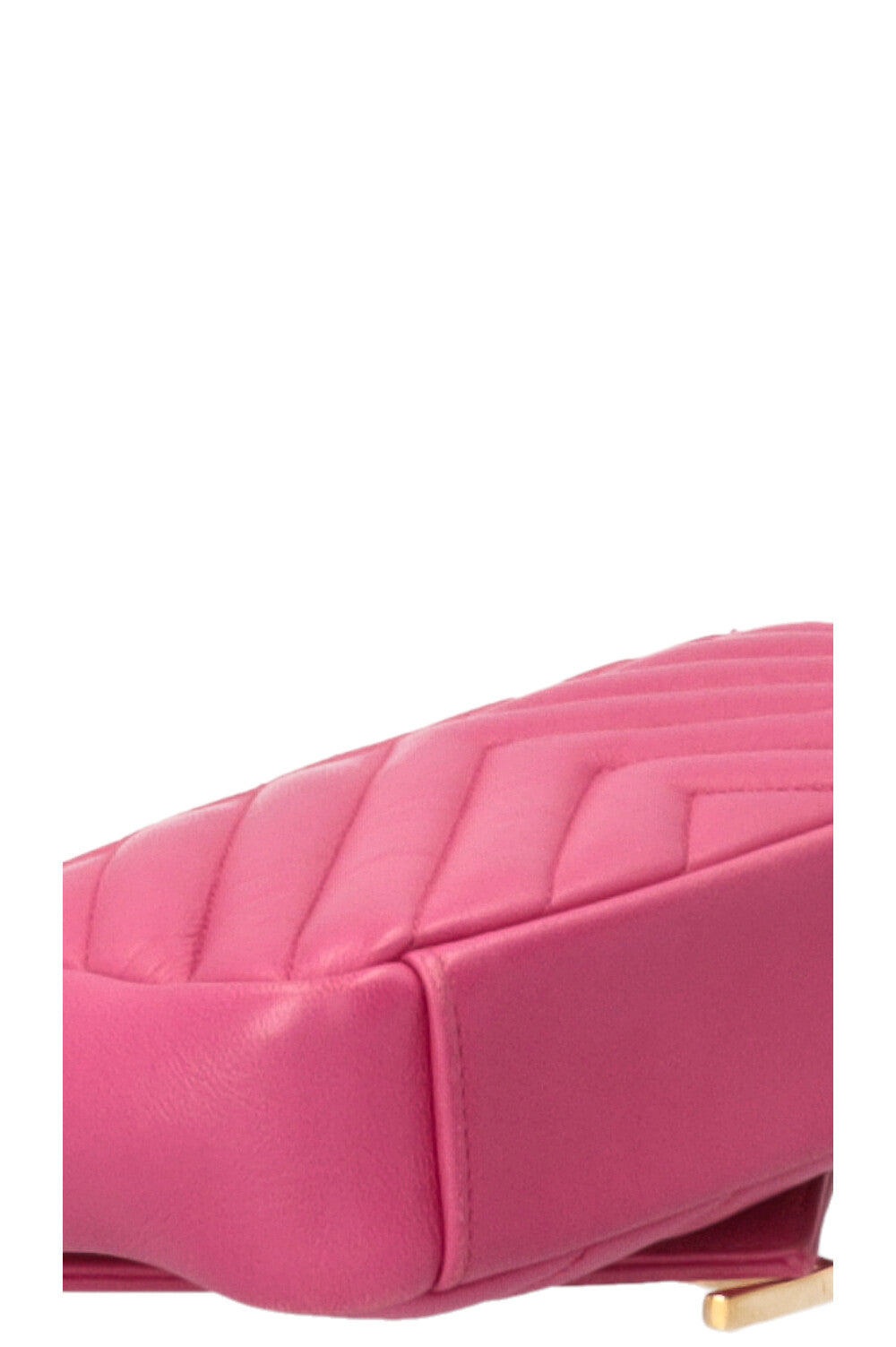SAINT LAURENT Chevron College Wallet On Chain Pink