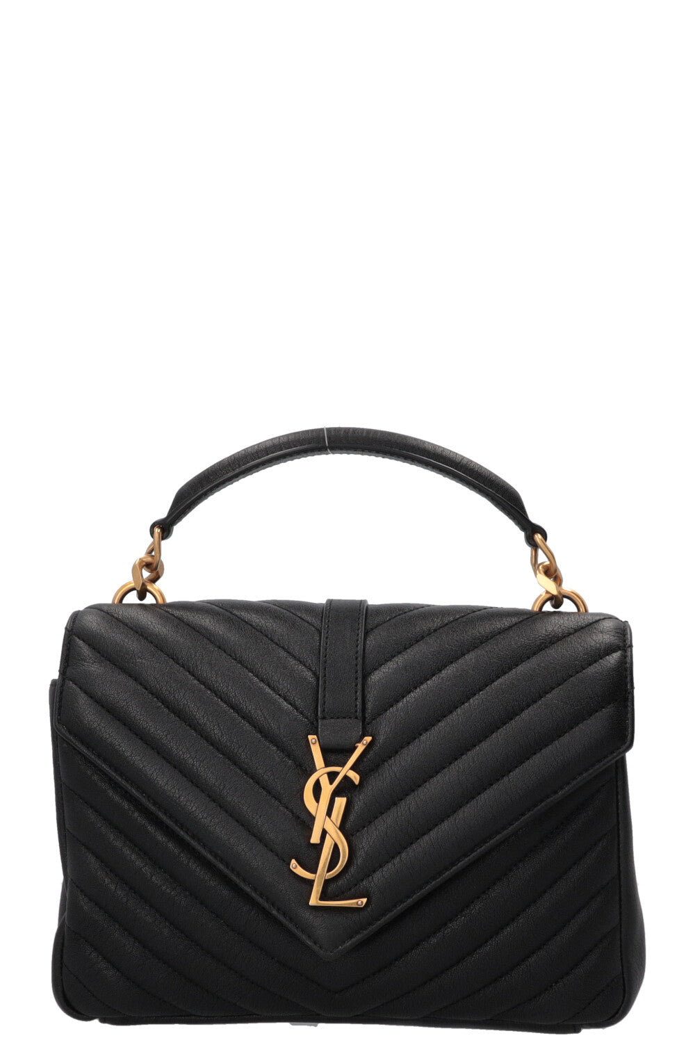 SAINT LAURENT Collège Bag Medium Leather Black