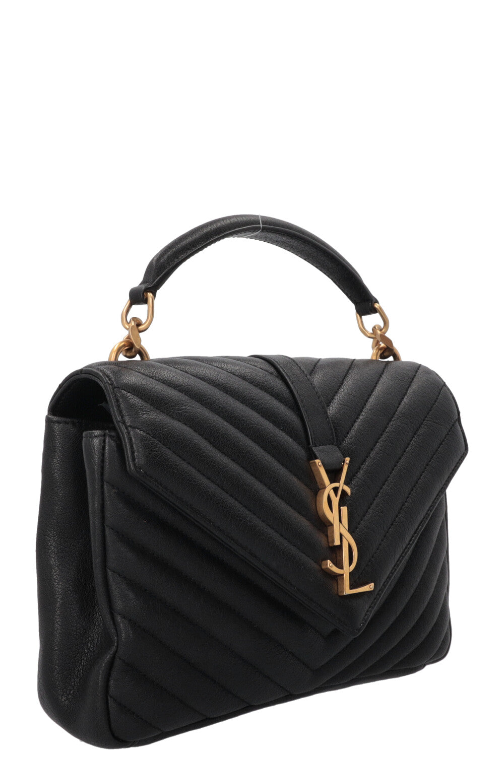 SAINT LAURENT Collège Bag Medium Leather Black