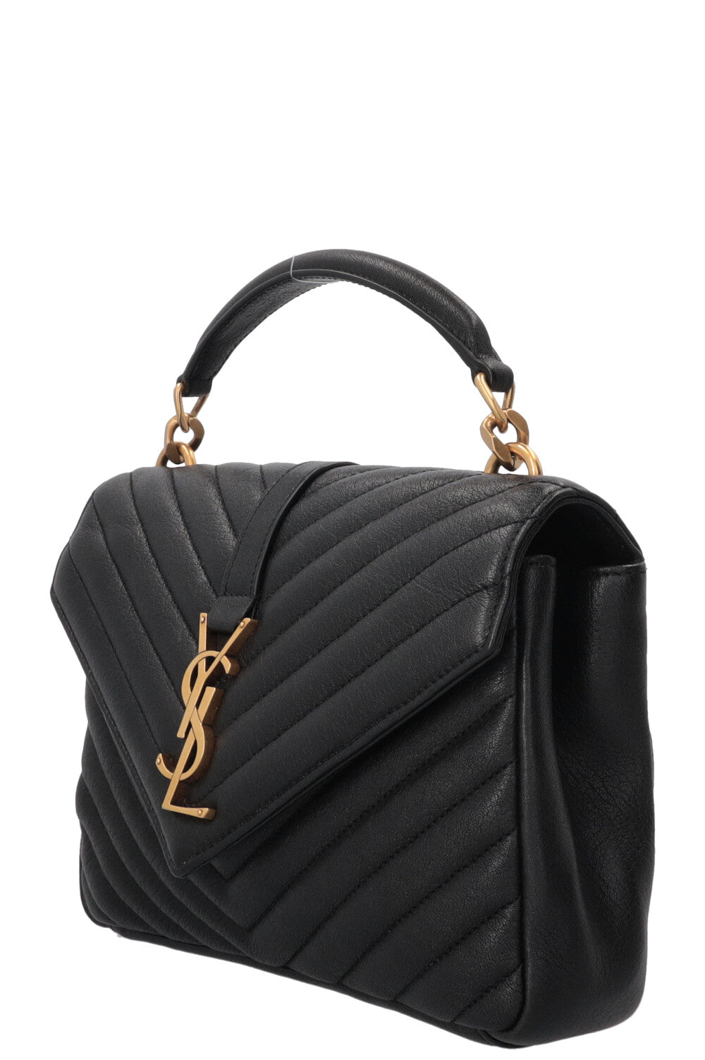 SAINT LAURENT Collège Bag Medium Leather Black