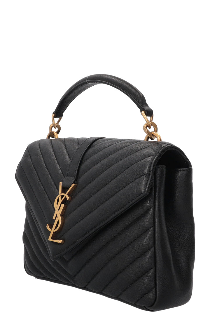 SAINT LAURENT Collège Bag Medium Leather Black