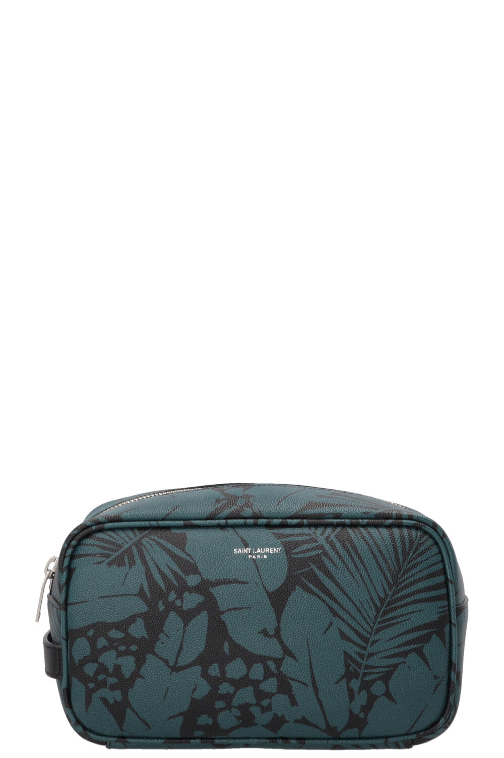 SAINT LAURENT Grain De Poudre Pochette Tropical Palm Noire