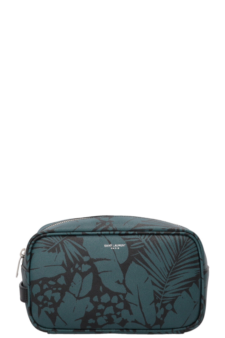 SAINT LAURENT Grain De Poudre Pochette Tropical Palm Noire