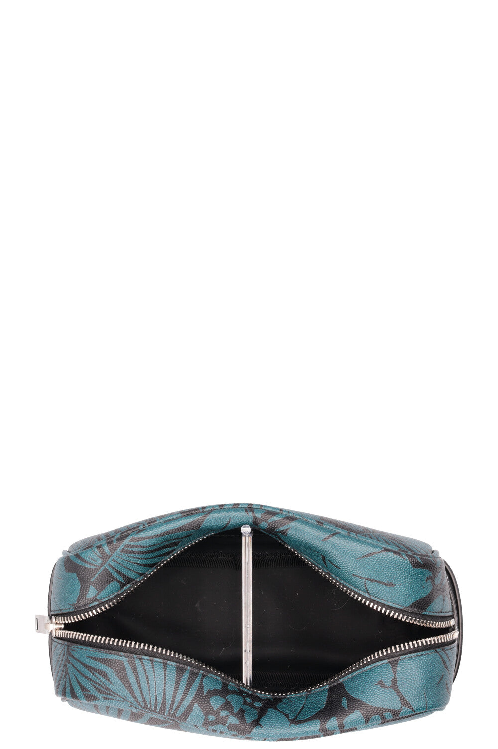 SAINT LAURENT Grain De Poudre Pochette Tropical Palm Noire