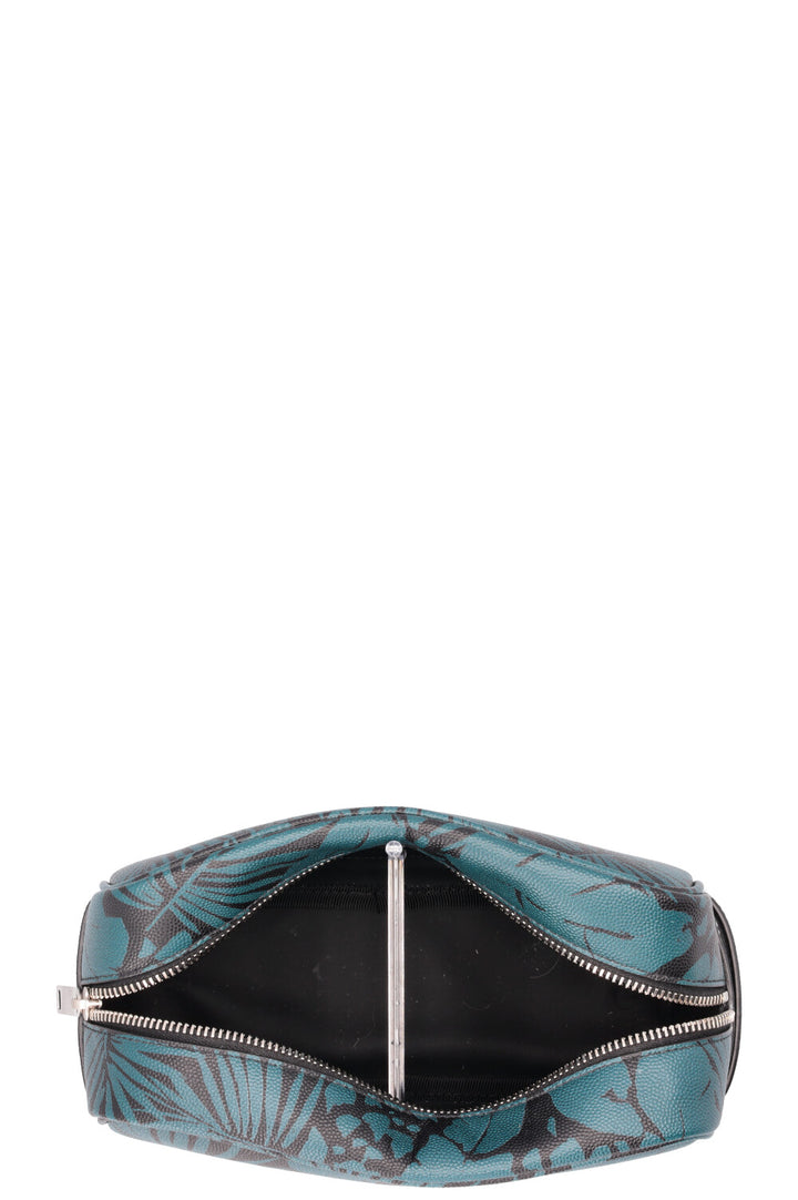 SAINT LAURENT Grain De Poudre Pochette Tropical Palm Noire