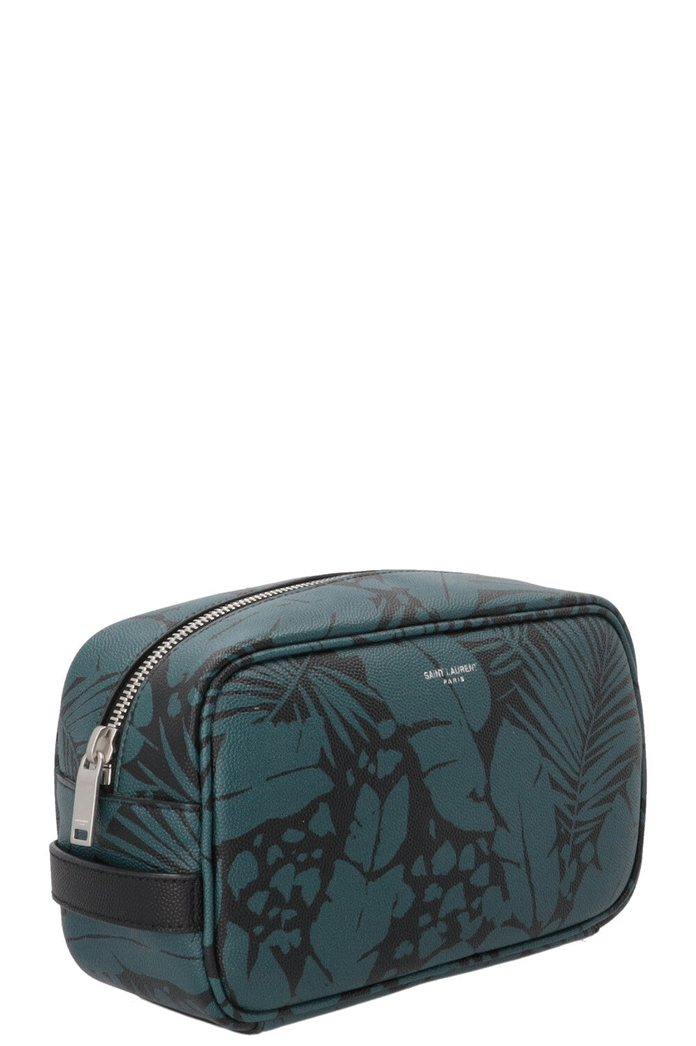 SAINT LAURENT Grain De Poudre Pochette Tropical Palm Noire