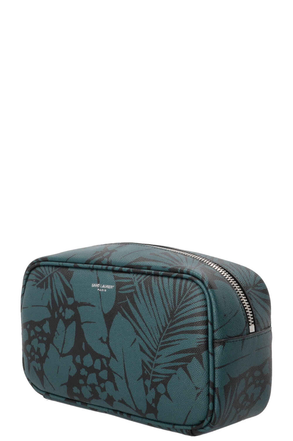 SAINT LAURENT Grain De Poudre Pochette Tropical Palm Noire