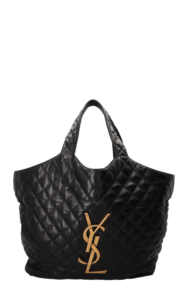 SAINT LAURENT Cabas Icare Maxi en cuir noir