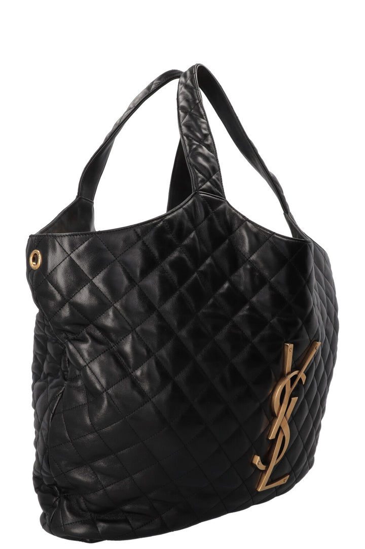 SAINT LAURENT Cabas Icare Maxi en cuir noir