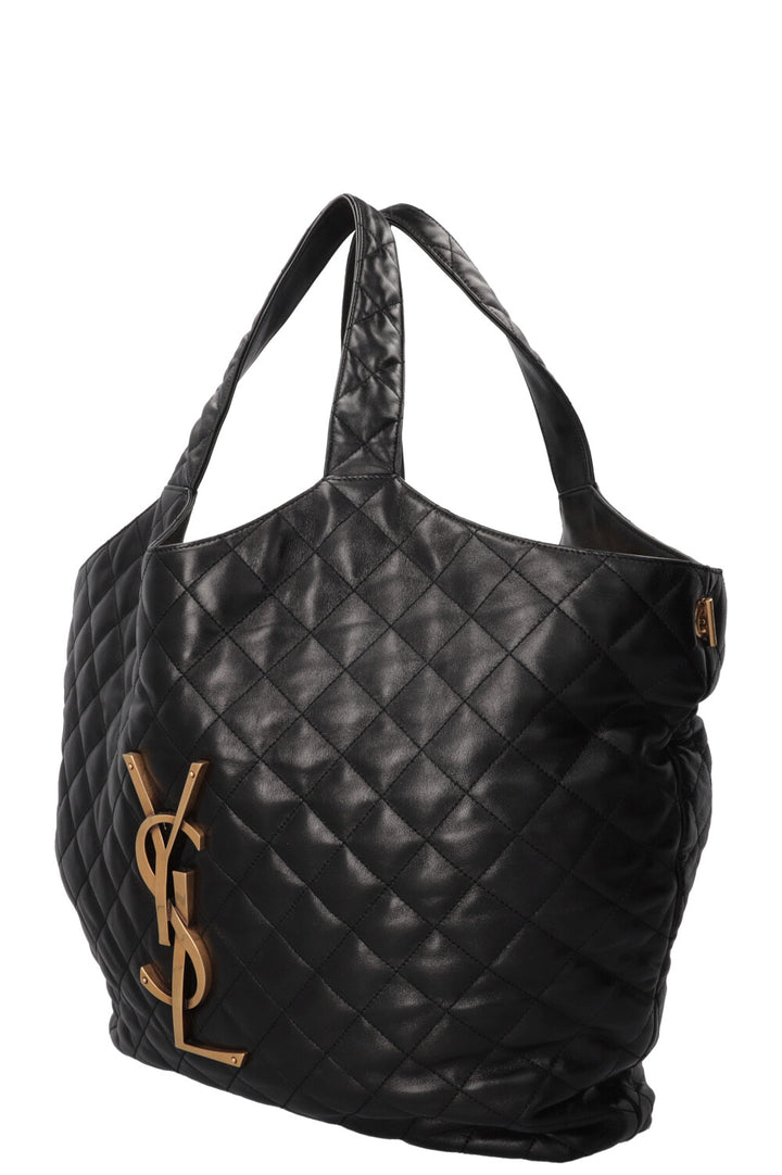 SAINT LAURENT Cabas Icare Maxi en cuir noir