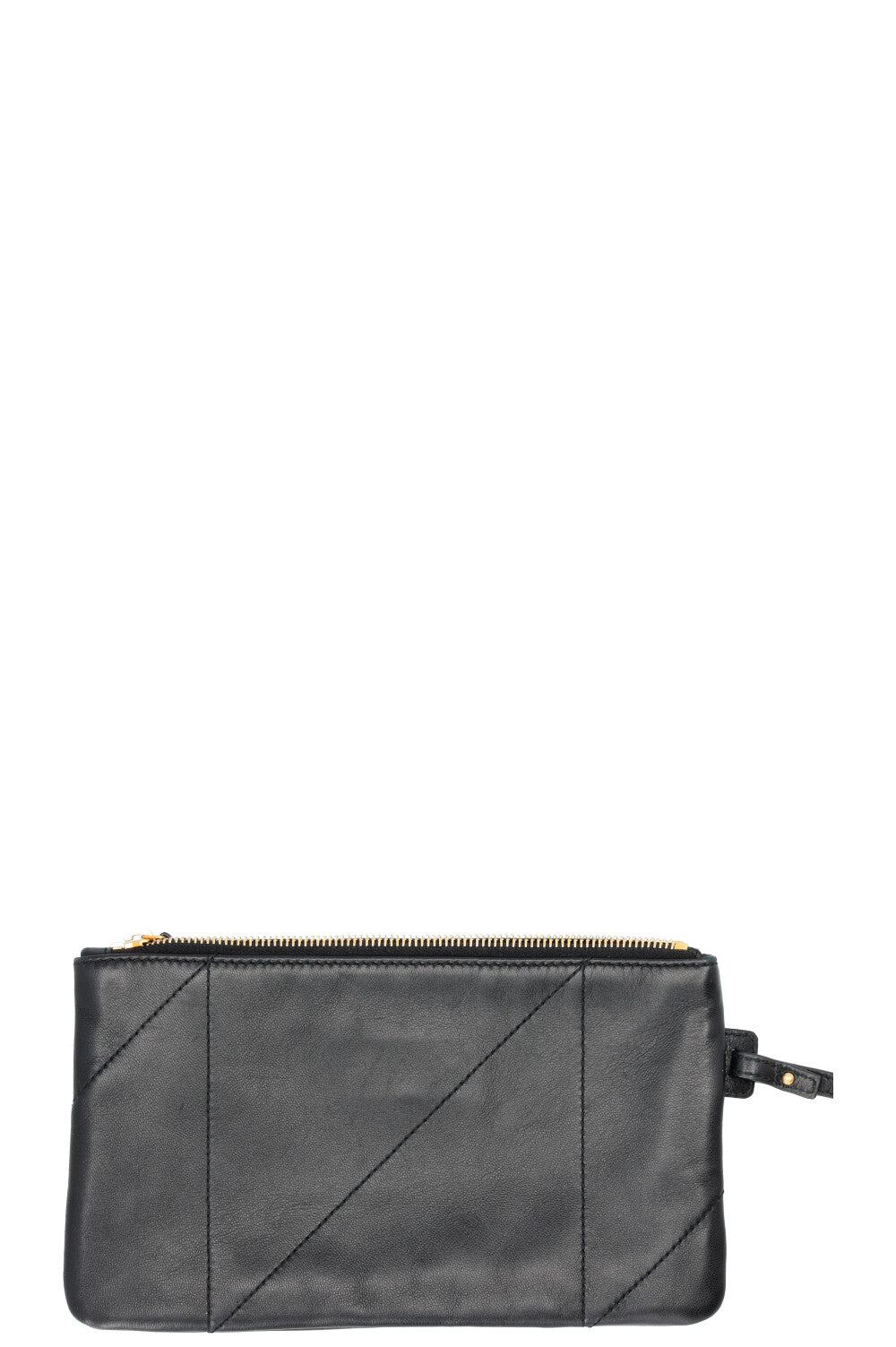 SAINT LAURENT Jamie Quilted Shoulder Tote Bag Leather Black