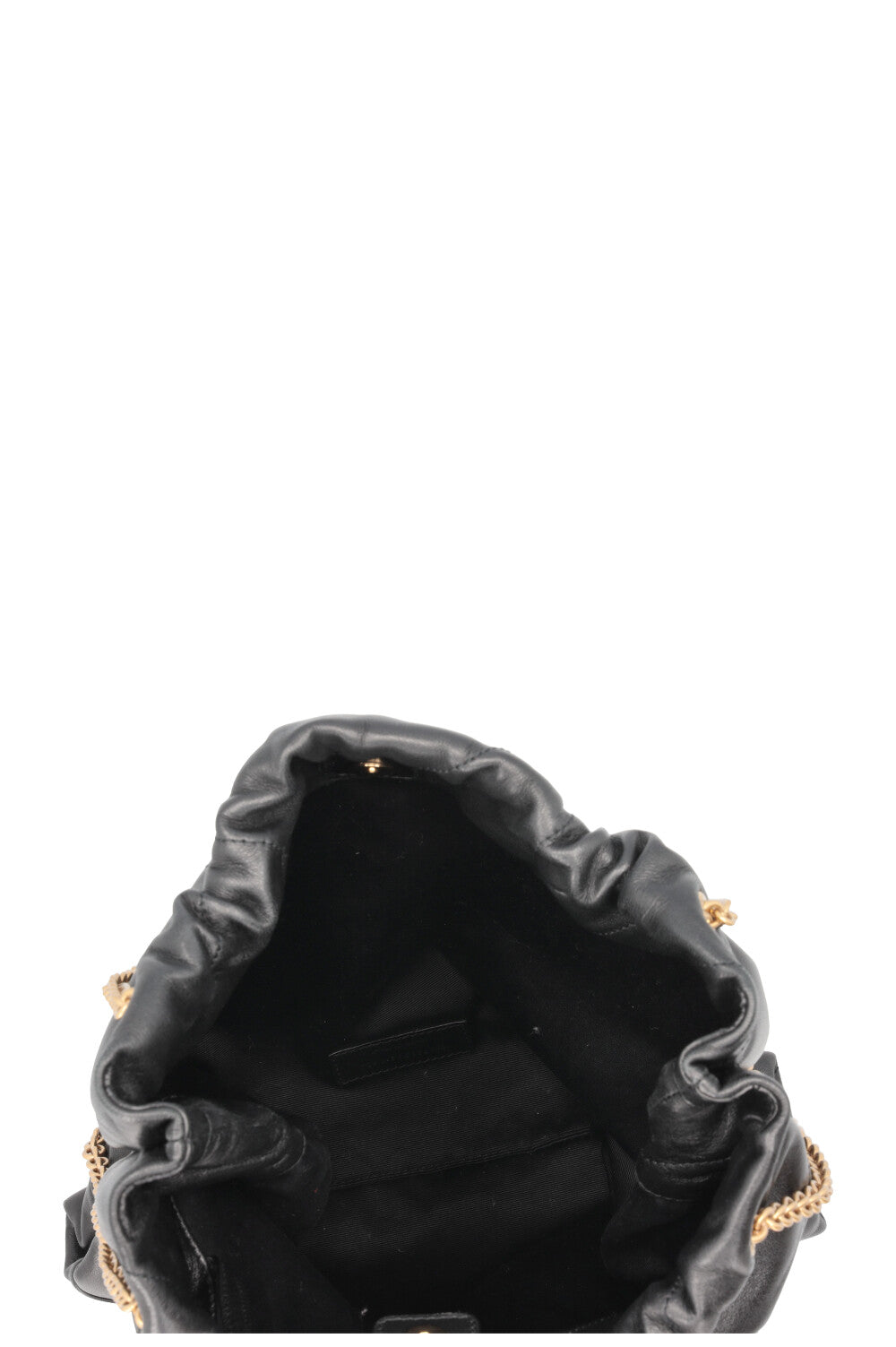 SAINT LAURENT Jamie Quilted Shoulder Tote Bag Leather Black