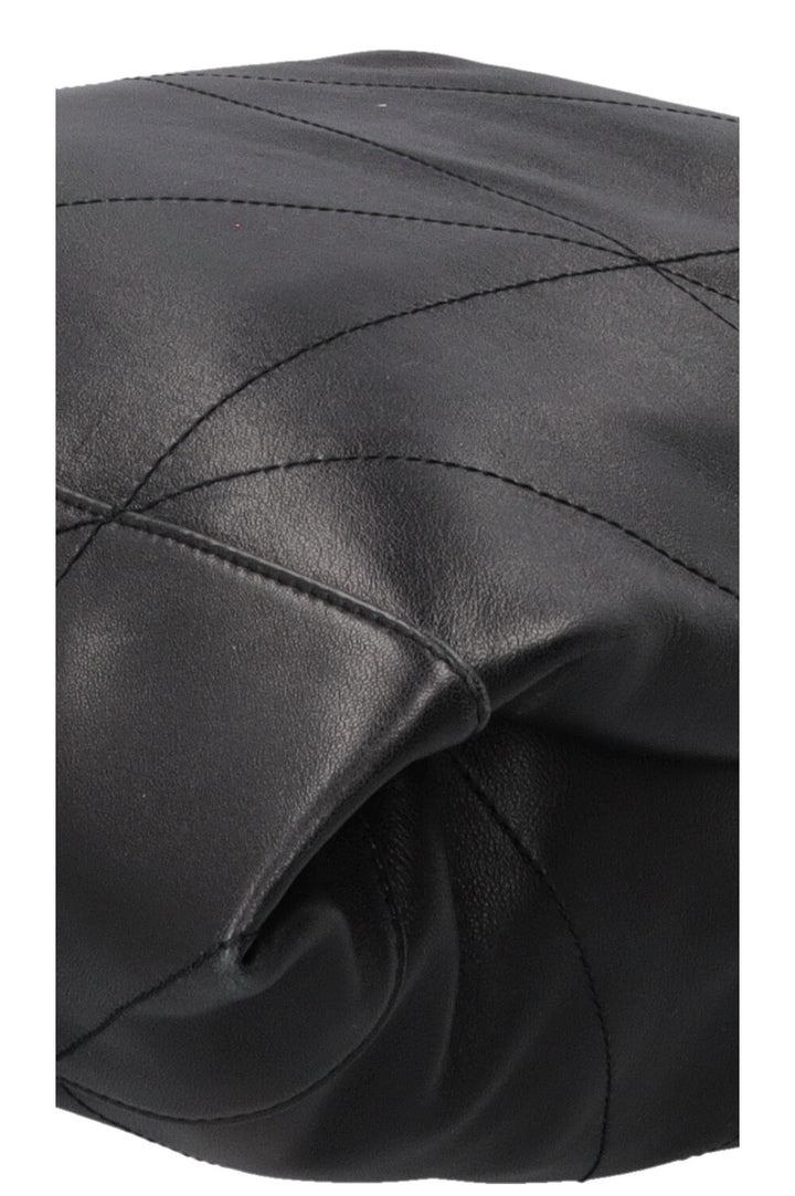 SAINT LAURENT Jamie Quilted Shoulder Tote Bag Leather Black