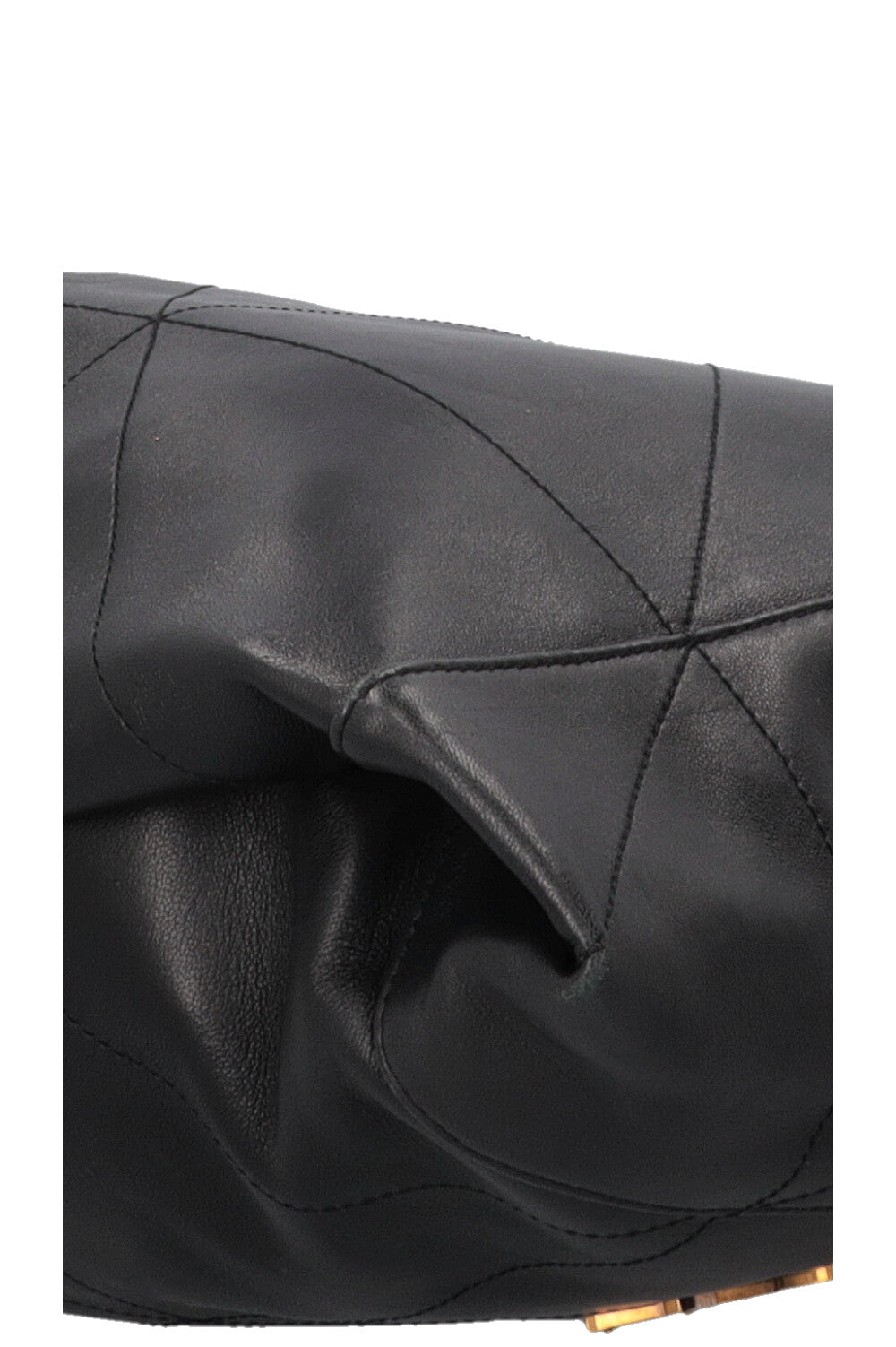 SAINT LAURENT Jamie Quilted Shoulder Tote Bag Leather Black
