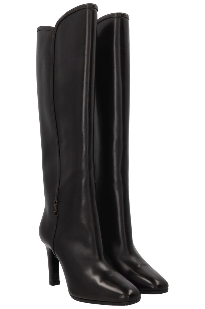 SAINT LAURENT Jane 90 Bottes Cuir Chocolat