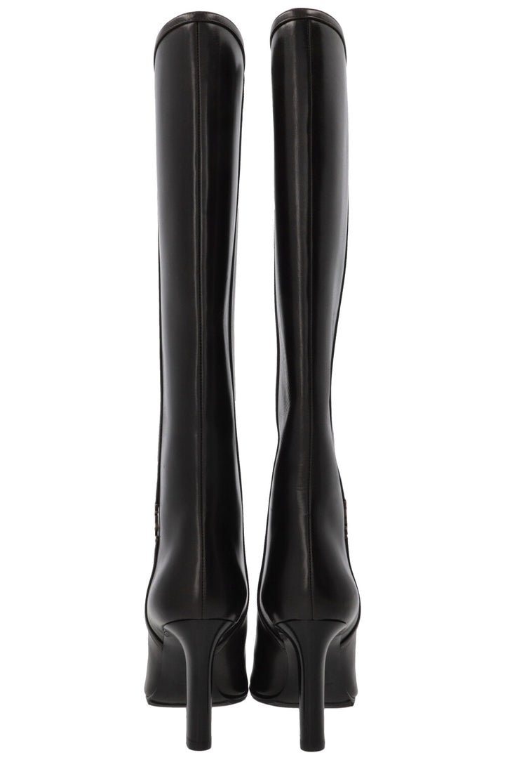 SAINT LAURENT Jane 90 Bottes Cuir Chocolat