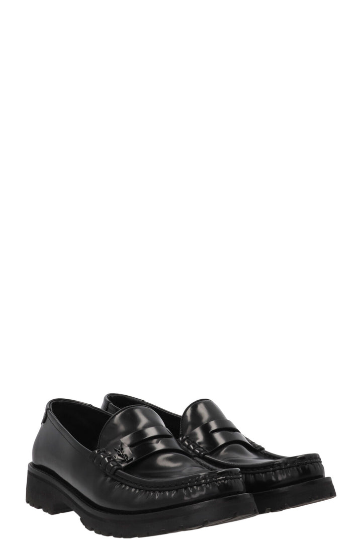 SAINT LAURENT Le Mocassin Cuir Noir