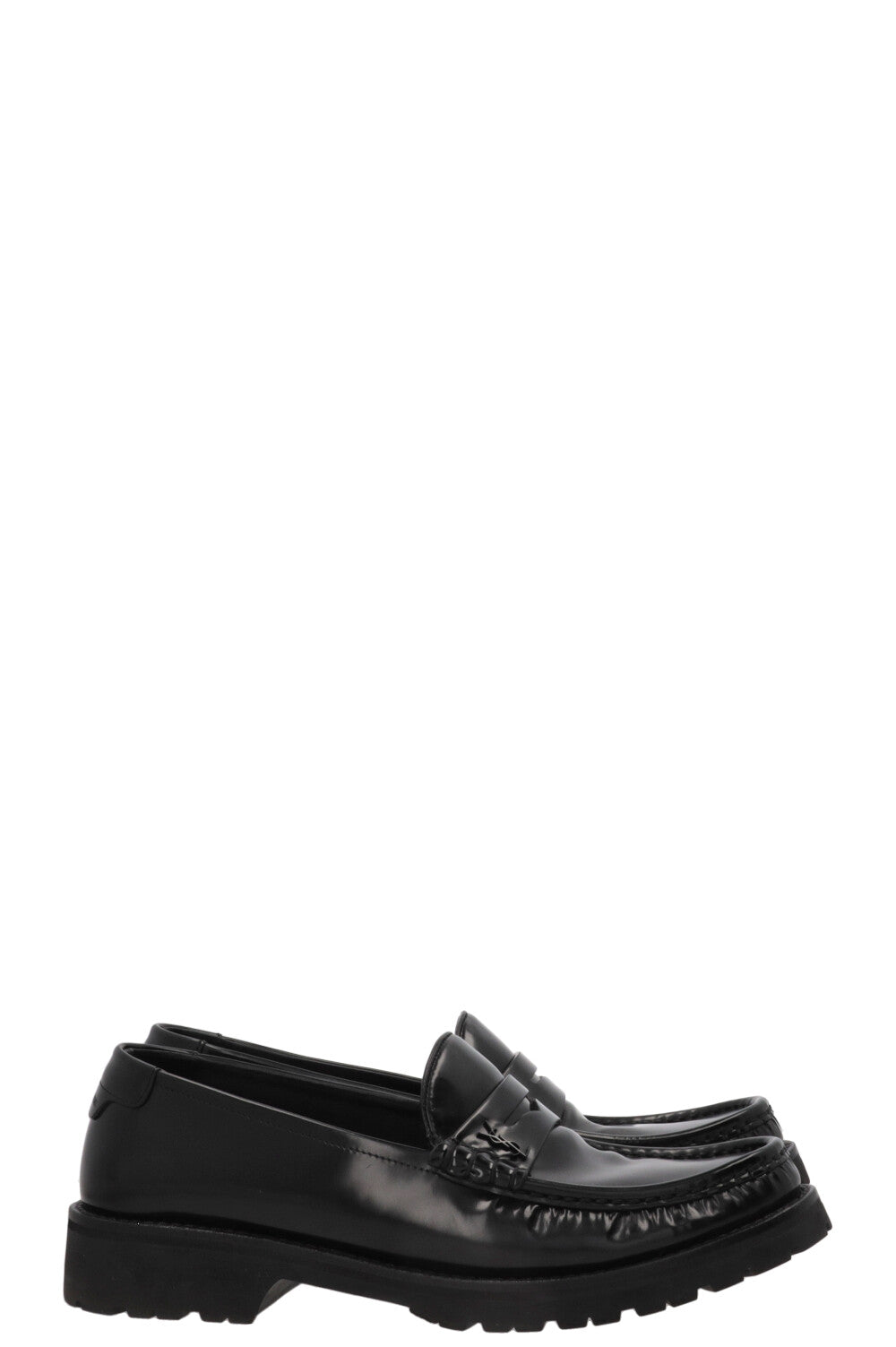 SAINT LAURENT Le Mocassin Cuir Noir