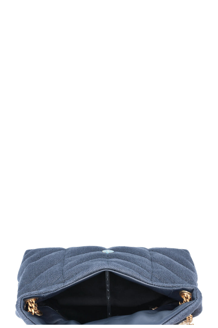 SAINT LAURENT LouLou Medium Bag Knit Midnight Blue