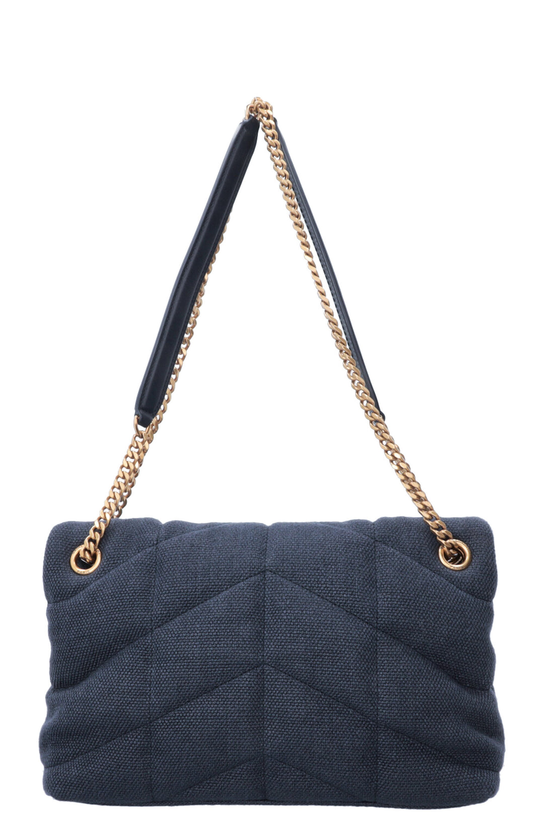SAINT LAURENT LouLou Medium Bag Knit Midnight Blue