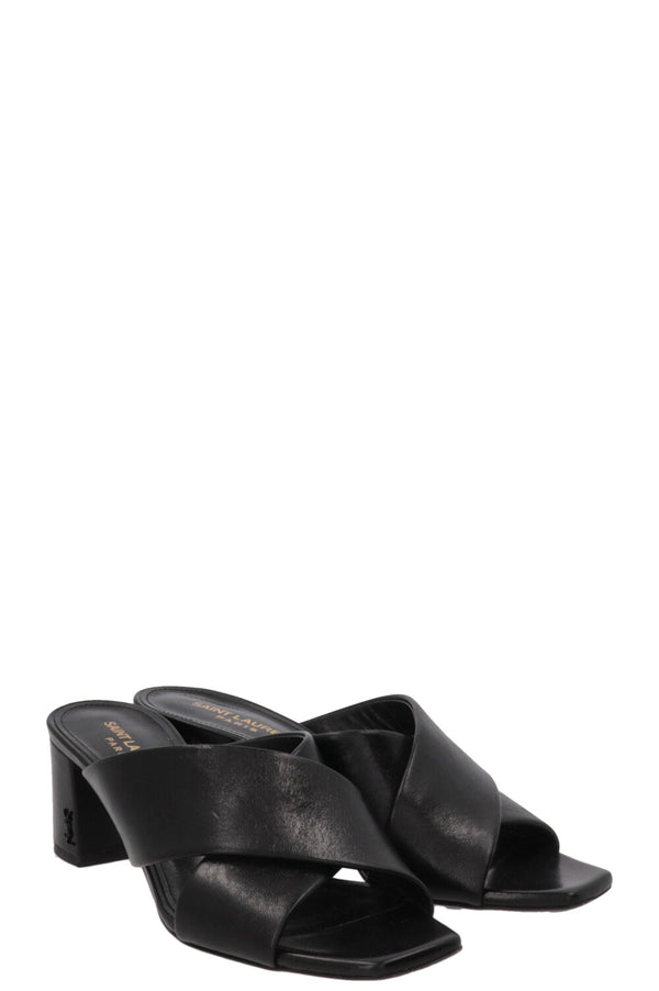 SAINT LAURENT LouLou Mules Leather Black