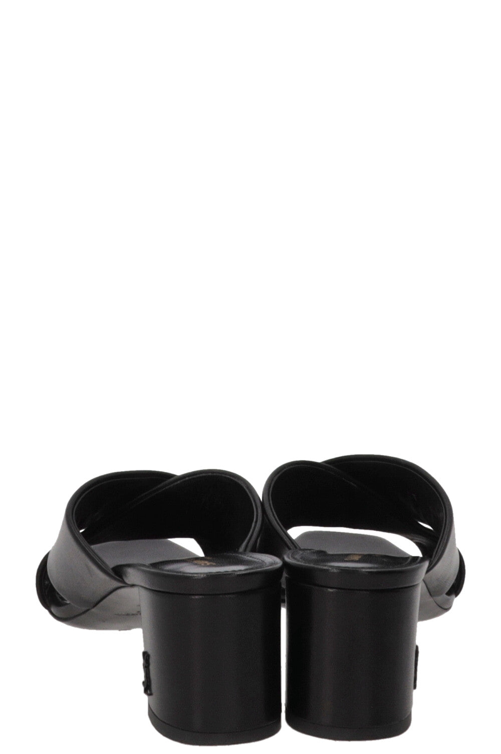 SAINT LAURENT Mules LouLou en cuir Noir