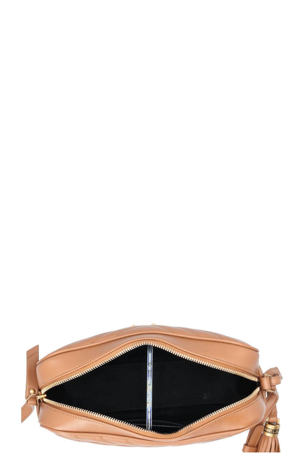 SAINT LAURENT Sac bandoulière Lou moyen en cuir de veau marron