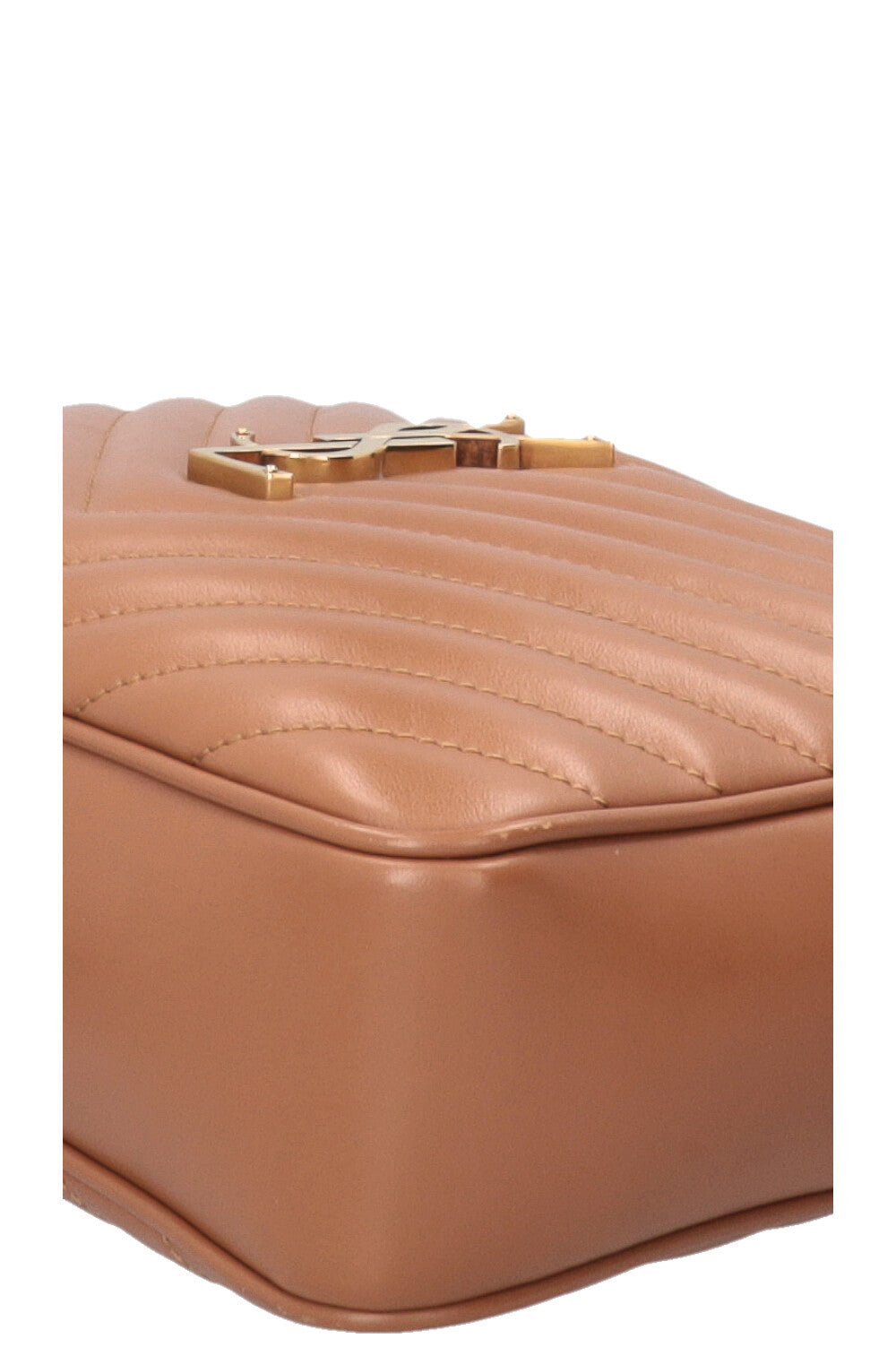 SAINT LAURENT Sac bandoulière Lou moyen en cuir de veau marron