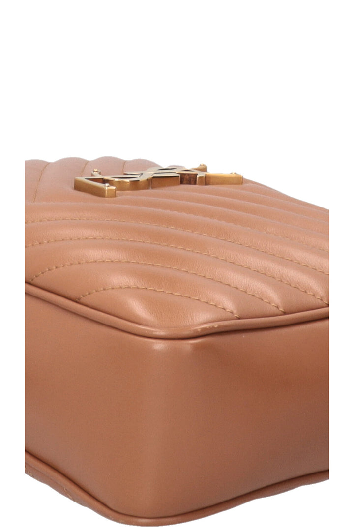 SAINT LAURENT Sac bandoulière Lou moyen en cuir de veau marron