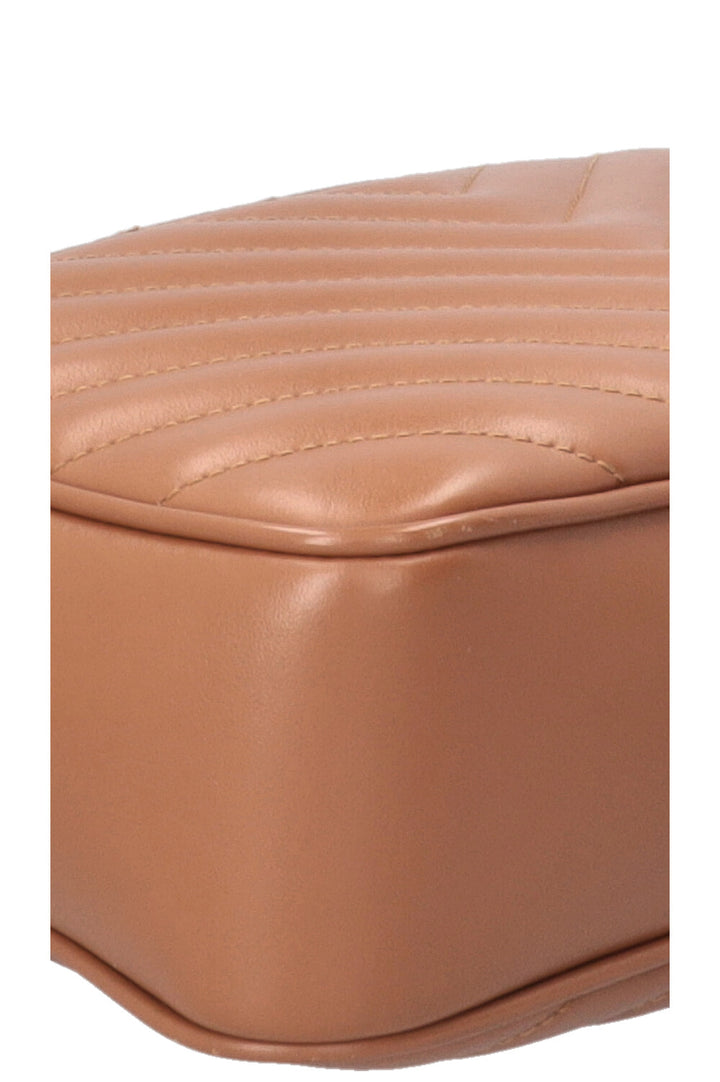 SAINT LAURENT Sac bandoulière Lou moyen en cuir de veau marron