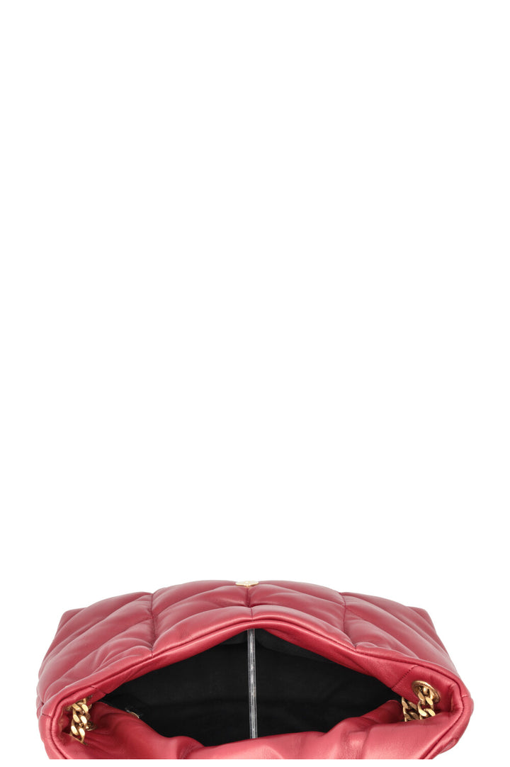 SAINT LAURENT Loulou Puffer Bag Medium Burgundy