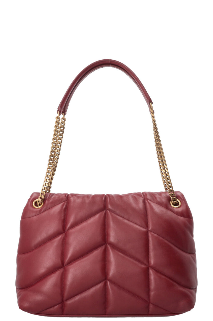 SAINT LAURENT Loulou Puffer Bag Medium Burgundy