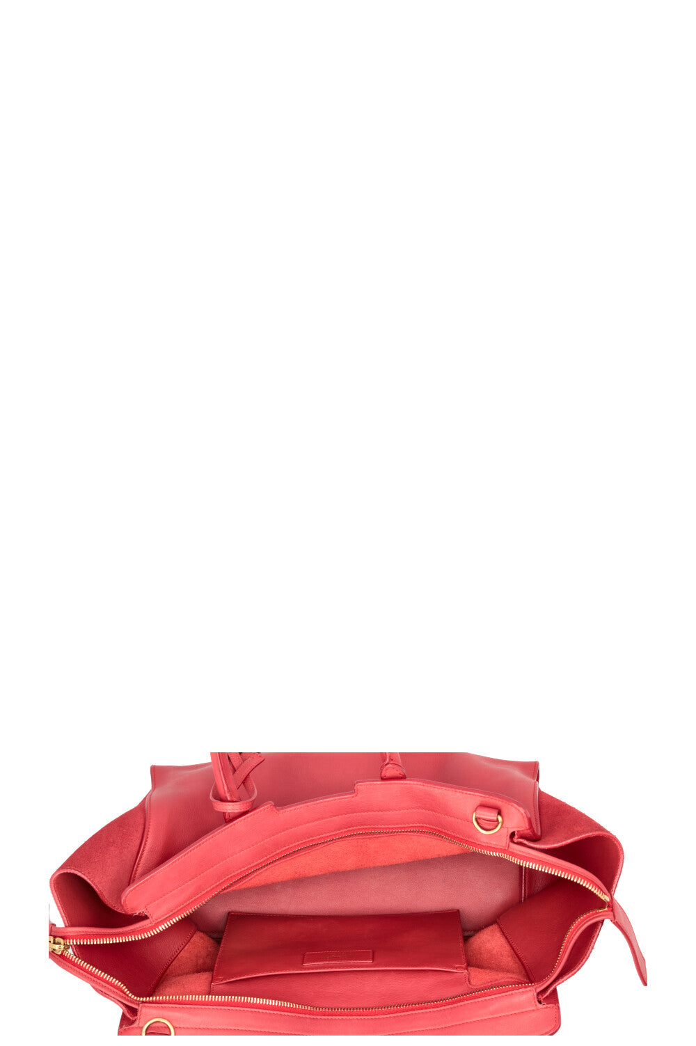 SAINT LAURENT Cabas Monogramme Sac Cuir Rouge