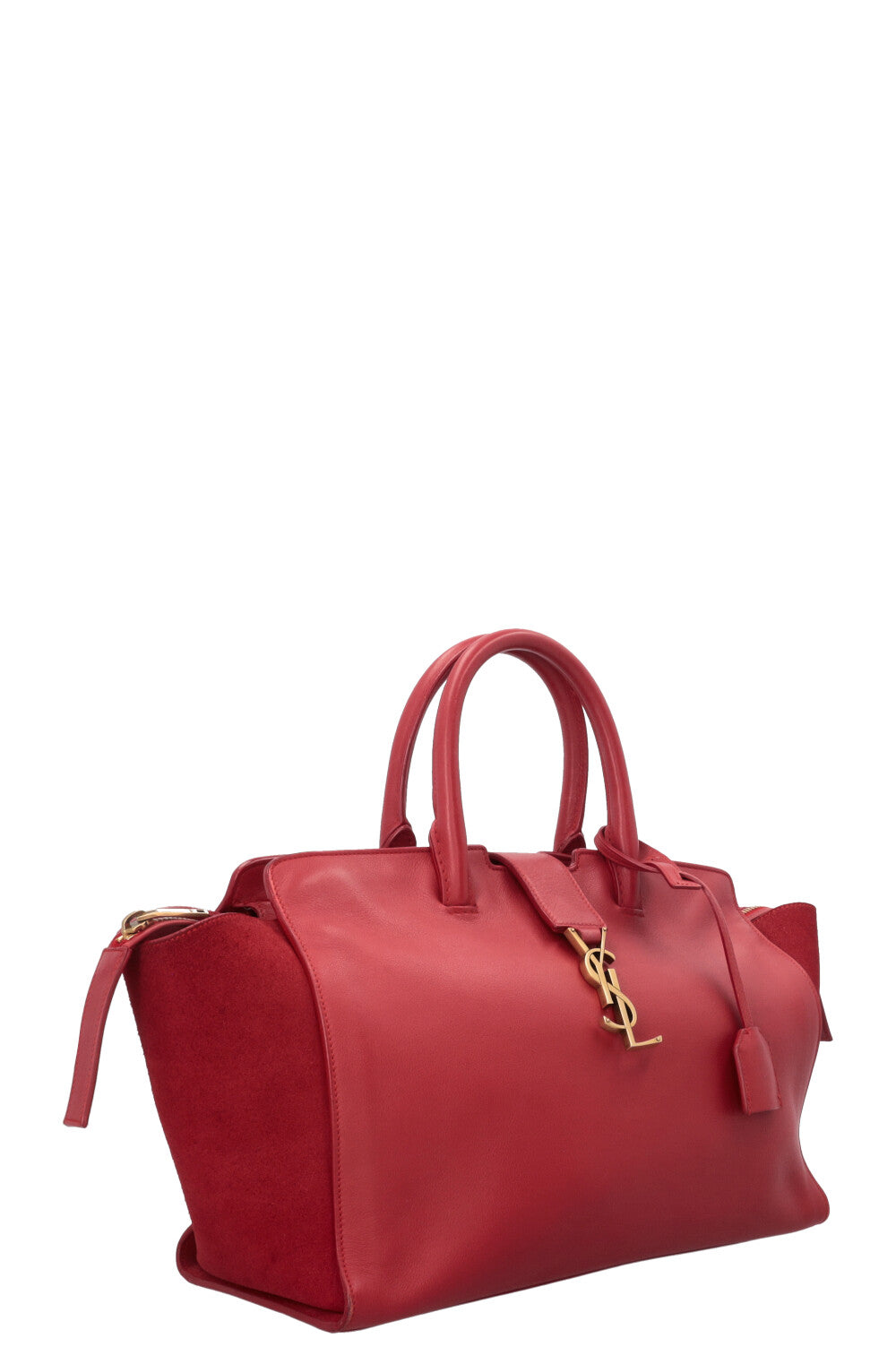 SAINT LAURENT Cabas Monogramme Sac Cuir Rouge
