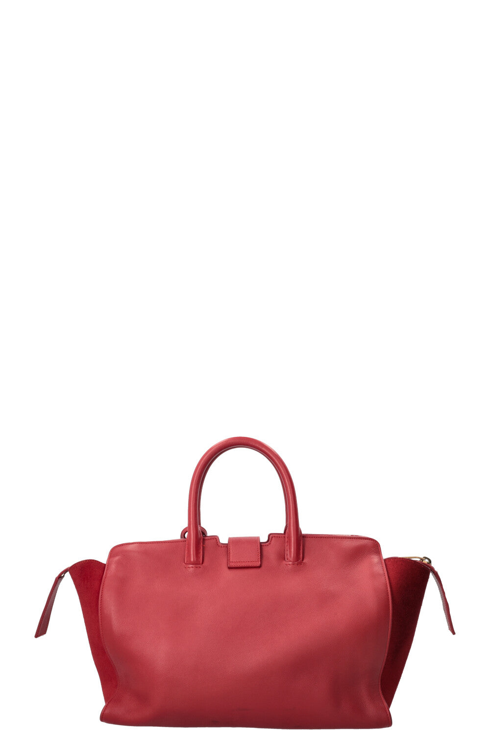 SAINT LAURENT Cabas Monogramme Sac Cuir Rouge