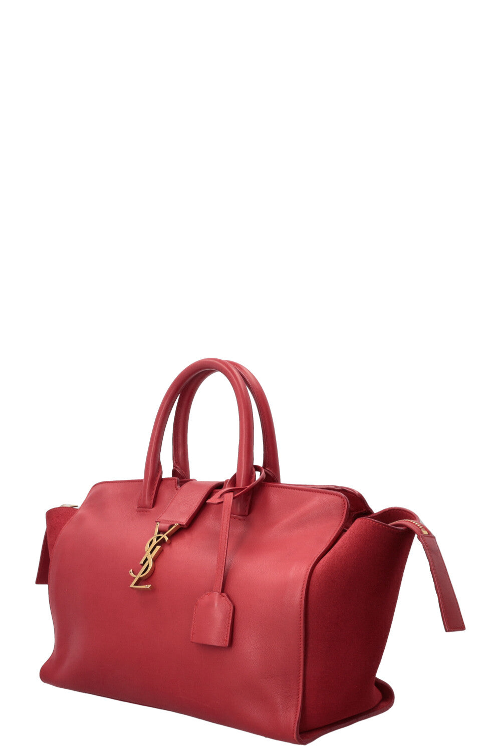 SAINT LAURENT Cabas Monogramme Sac Cuir Rouge