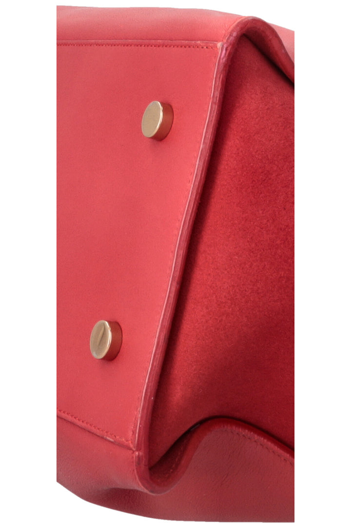 SAINT LAURENT Cabas Monogramme Sac Cuir Rouge