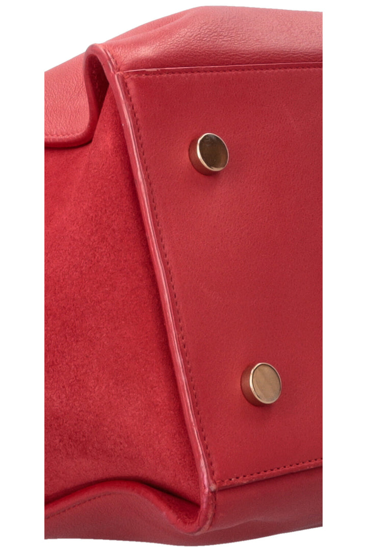 SAINT LAURENT Cabas Monogramme Sac Cuir Rouge