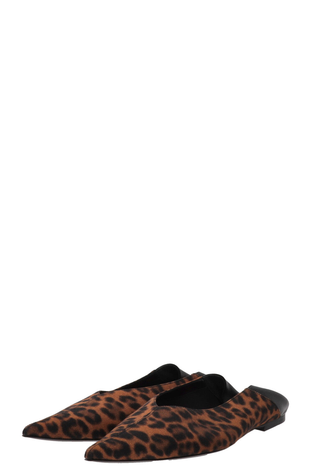 SAINT LAURENT Nour Flats Cheetah Brown