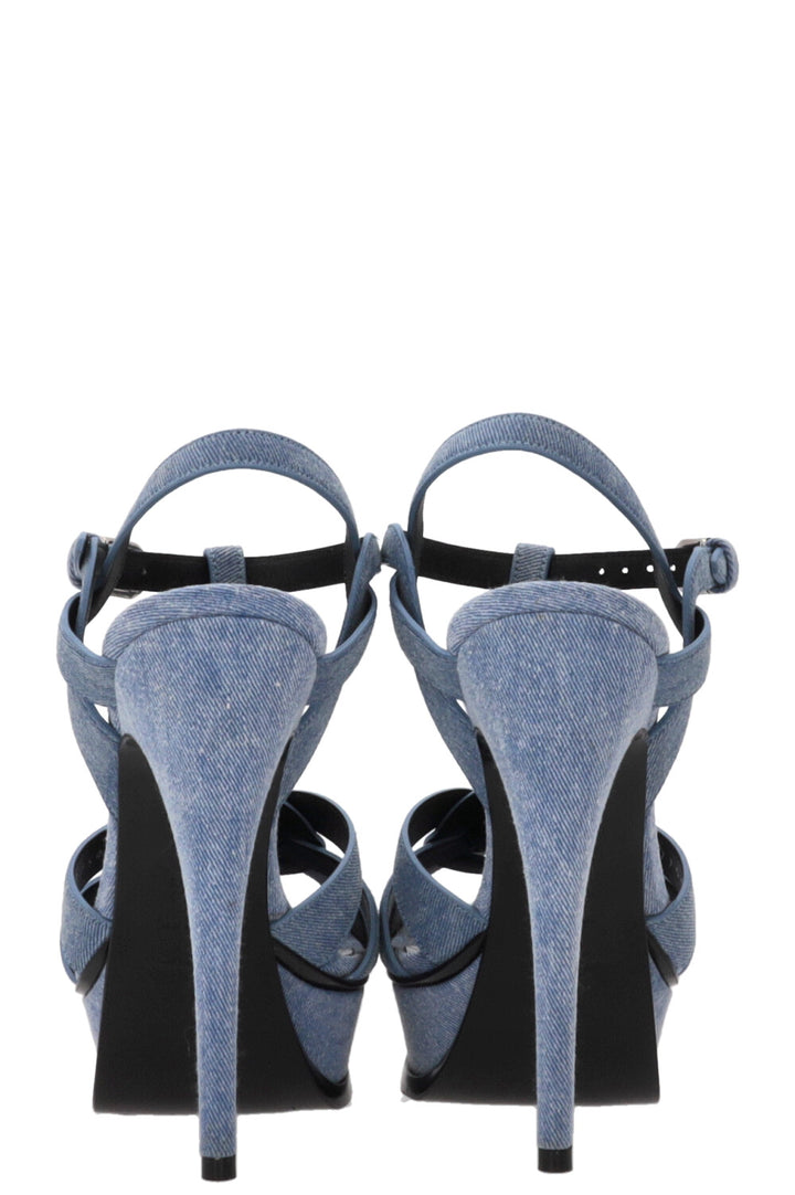 SAINT LAURENT Plateau Heels Denim Blue