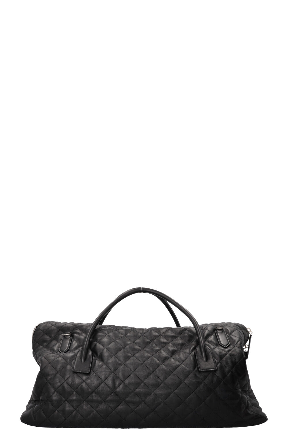 SAINT LAURENT Quilted ES Giant Travel Bag Leather Black