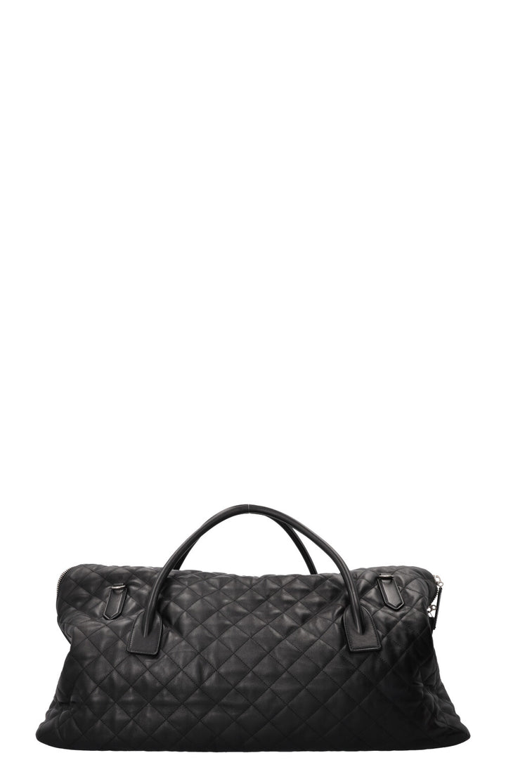 SAINT LAURENT Quilted ES Giant Travel Bag Leather Black
