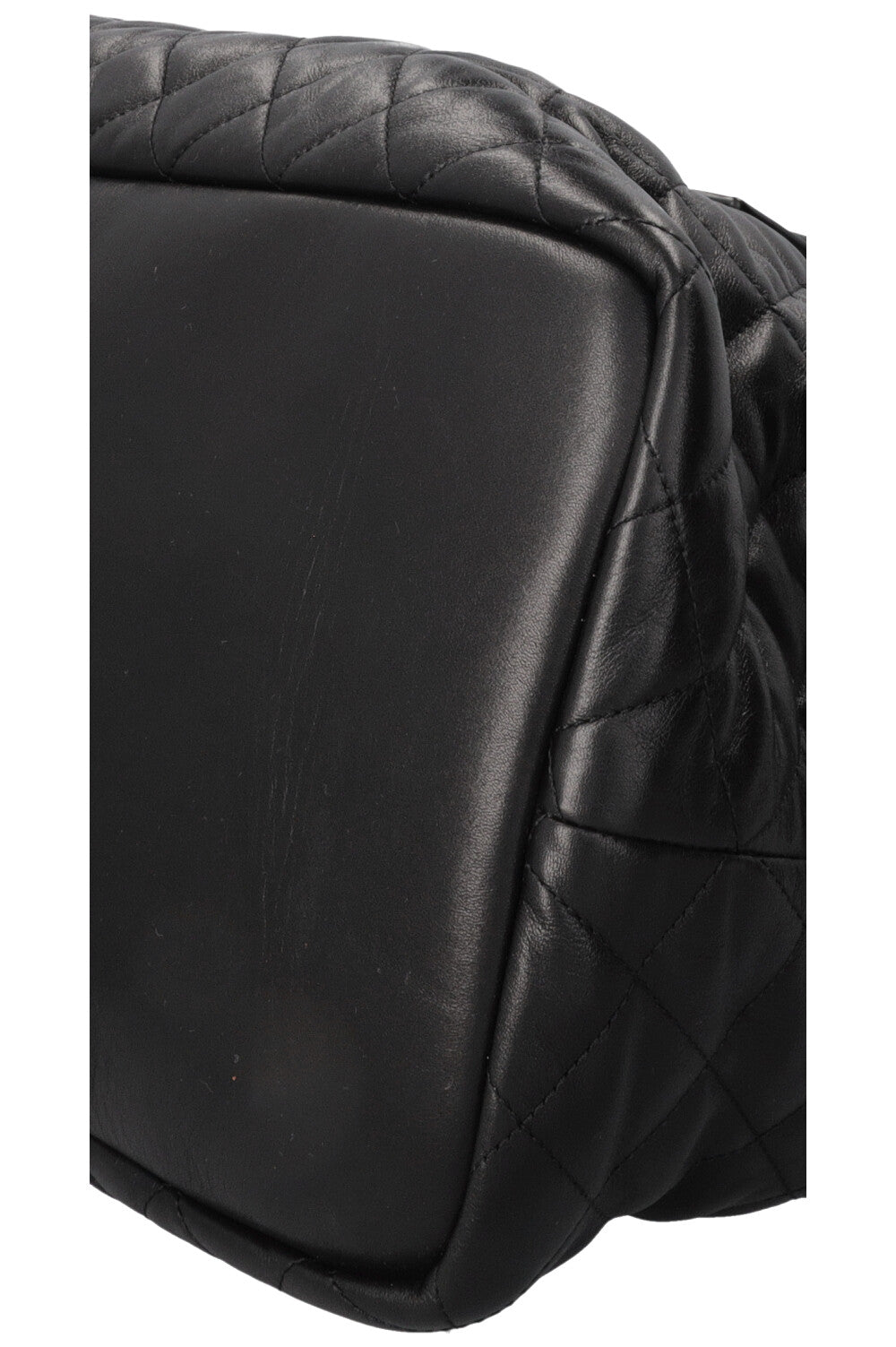 SAINT LAURENT Quilted ES Giant Travel Bag Leather Black