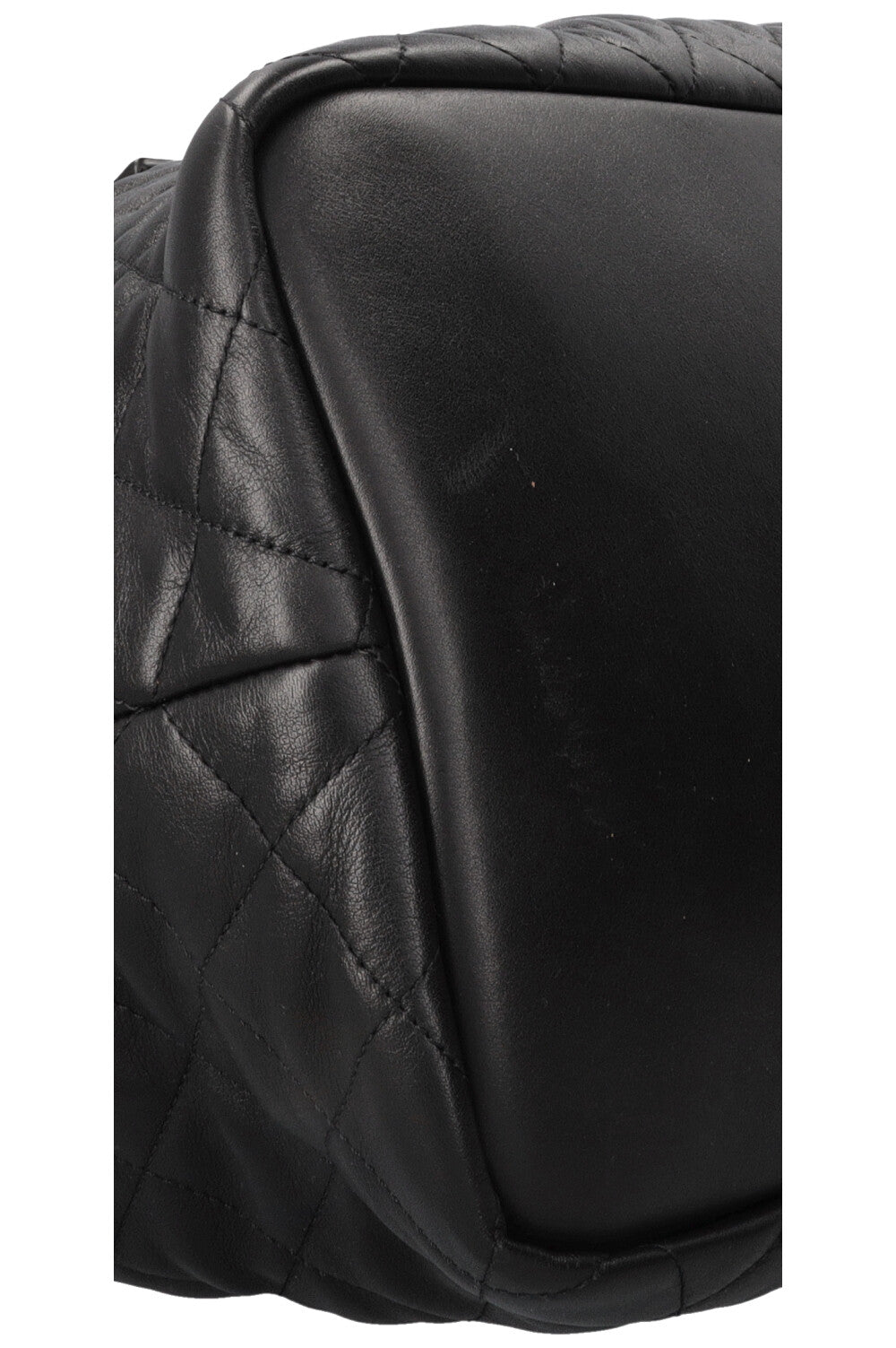 SAINT LAURENT Quilted ES Giant Travel Bag Leather Black