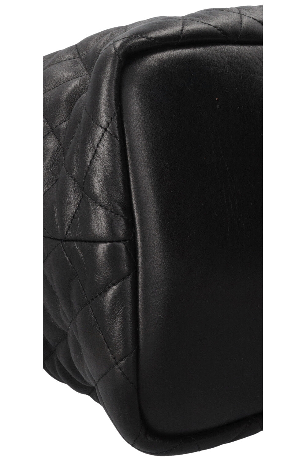 SAINT LAURENT Quilted ES Giant Travel Bag Leather Black